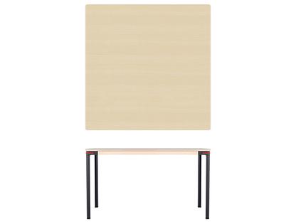 Table Seiltänzer 75 x 120 x 120 cm|Frêne huilé blanc|Rouge
