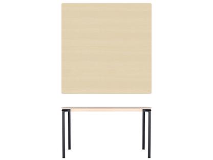 Table Seiltänzer 75 x 120 x 120 cm|Frêne huilé blanc|Noir