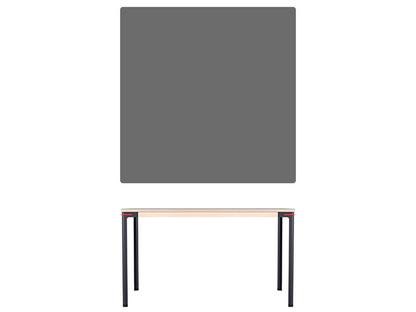 Table Seiltänzer 75 x 120 x 120 cm|Laminé gris foncé satiné|Rouge