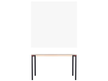 Table Seiltänzer 75 x 120 x 120 cm|Stratifié blanc satiné|Rouge