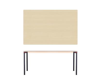 Table Seiltänzer 75 x 160 x 90 cm|Frêne huilé blanc|Rouge