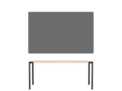 Table Seiltänzer 75 x 160 x 90 cm|Laminé gris foncé satiné|Noir