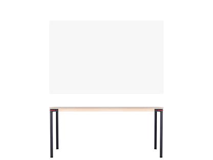 Table Seiltänzer 75 x 160 x 90 cm|Stratifié blanc satiné|Noir