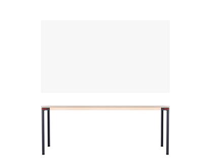 Table Seiltänzer 75 x 190 x 90 cm|Stratifié blanc satiné|Rouge