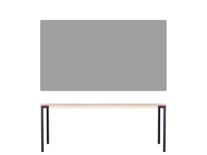 Table Seiltänzer 75 x 190 x 90 cm|Linoleum foncé|Rouge