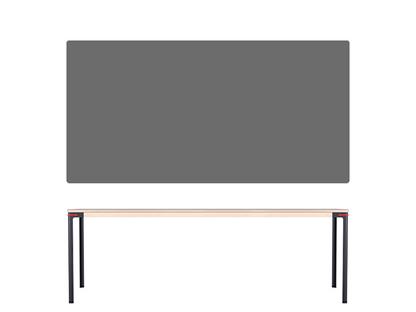 Table Seiltänzer 75 x 220 x 90 cm|Laminé gris foncé satiné|Rouge