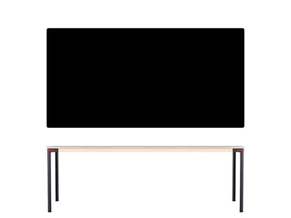 Table Seiltänzer 75 x 220 x 90 cm|Linoleum noir|Rouge