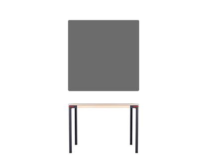 Table Seiltänzer 75 x 90 x 90 cm|Laminé gris foncé satiné|Rouge