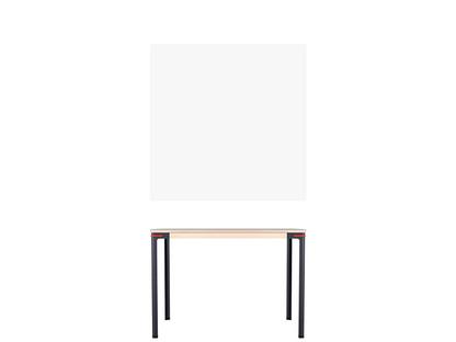 Table Seiltänzer 75 x 90 x 90 cm|Stratifié blanc satiné|Noir