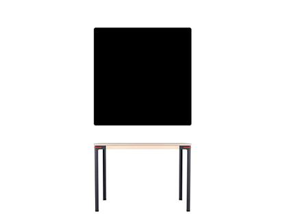 Table Seiltänzer 75 x 90 x 90 cm|Linoleum noir|Rouge