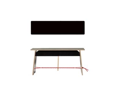 Langer Max 43 x 90 x 30 cm|FU noir|Noir et rouge