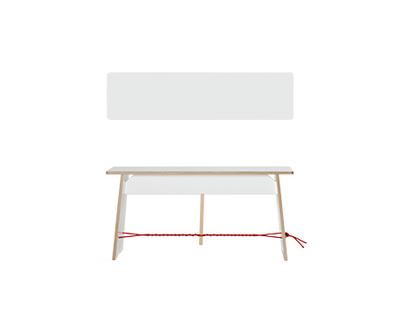 Langer Max 43 x 90 x 30 cm|FU blanc|Noir et rouge