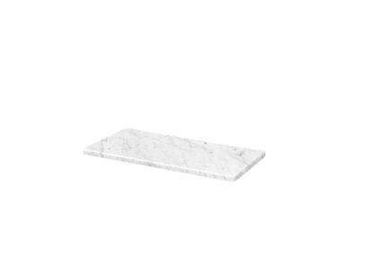 Plateau supérieur Panton Wire  Simple petit (H 1,2 x L 34,8 x P 17,4 cm)|Marbre blanc