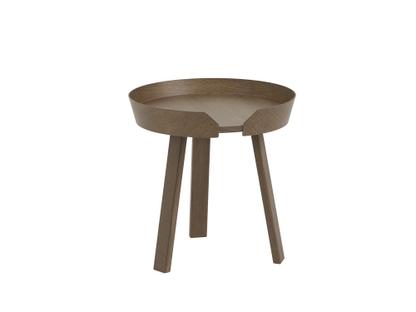 Around Coffee Table Petit (H 46 x Ø 45 cm)|Frêne teinté brun foncé