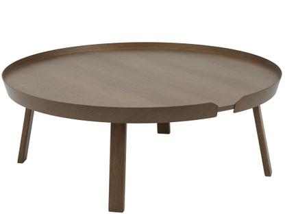 Around Coffee Table XL (H 36 x Ø 95 cm)|Frêne teinté brun foncé