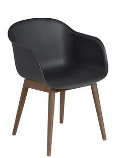 Fiber Armchair Wood Noir / marron foncé