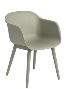 Fiber Armchair Wood Vert dusty