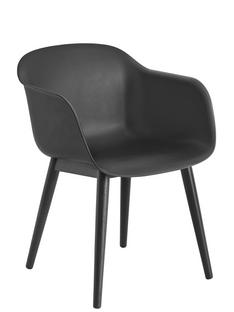 Fiber Armchair Wood Noir