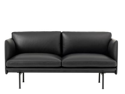 Outline Studio Sofa Cuir noir