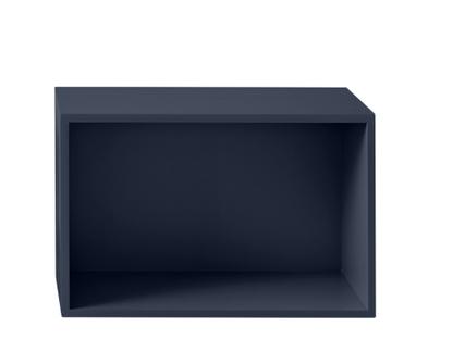 Système d'étagères Stacked L (65,4 x 43,6 x 35 cm)|Avec paroi arrière|Bleu nuit