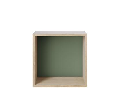 Mini Stacked M (33,2 x 33,2 x 26 cm)|Chêne/paroi arrière dusty green