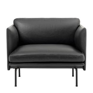 Chaise Outline  Cuir noir