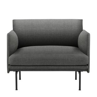 Chaise Outline  Tissu Remix 163 - Gris