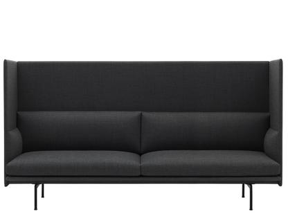 Outline Highback Sofa 3 places|Tissu Remix 163 - Gris