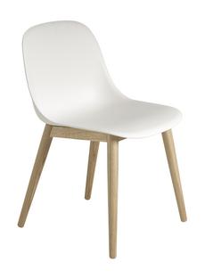 Chaise Fiber Side Wood Blanc naturel / chêne