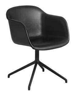 Fauteuil Fiber Swivel Cuir noir