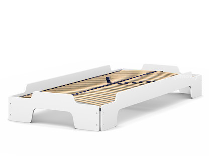 Lit empilable Confort  Laqué blanc  |Cadre en bois massif