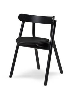 Oaki Dining Chair Chêne peinté noir|Avec coussin d'assise