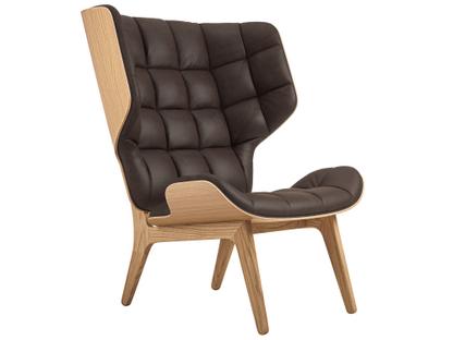 Mammoth Wing Chair Cuir Dunes marron foncé