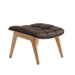 Mammoth Ottoman Cuir Dunes marron foncé