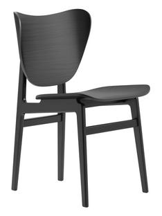 Elephant Dining Chair Chêne laqué noir|Sans coussin d'assise