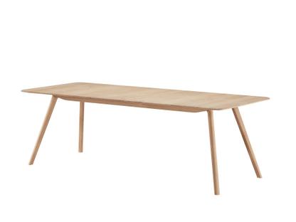 Meyer Table à rallonges 180/225 x 92 cm (Large)|Chêne ciré avec pigment blanc