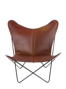 Trifolium Butterfly Chair Cognac|Acier thermolaqué noir