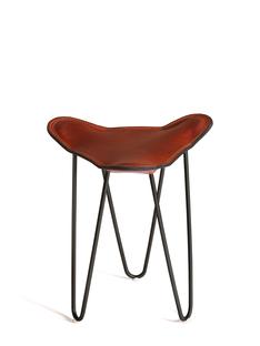 Trifolium Stool Cognac|Acier thermolaqué noir