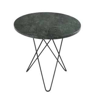 Tall Mini O Table Vert Indio|Acier thermolaqué noir