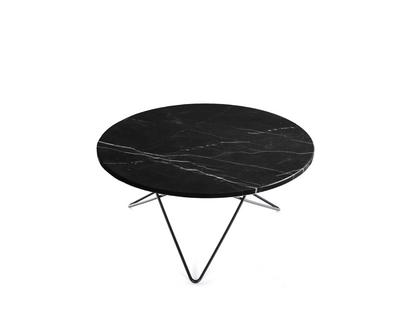 O Table Noir Marquina|Acier thermolaqué noir