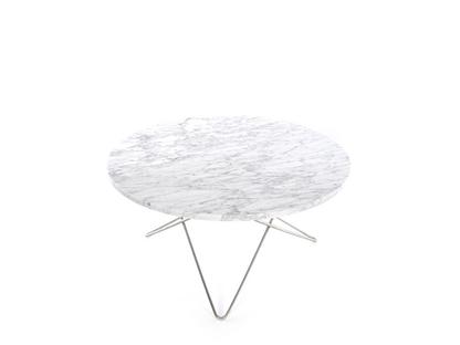 O Table Blanc Carrara|Acier inoxydable 