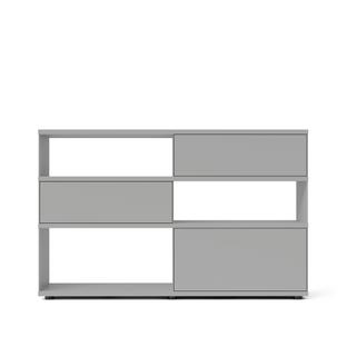 Flow Q Highboard 160 cm|101,7 cm (2 tiroirs et 1 porte abattante)|Cool Grey