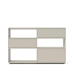 Flow Q Highboard 160 cm|101,7 cm (2 tiroirs et 1 porte abattante)|Silk