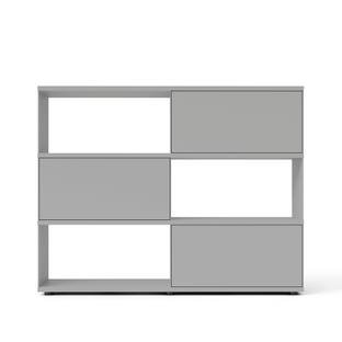 Flow Q Highboard 160 cm|126,7 cm (3 portes abattantes)|Cool Grey