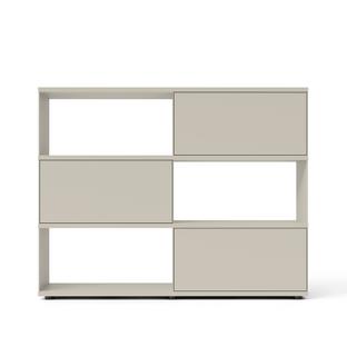 Flow Q Highboard 160 cm|126,7 cm (3 portes abattantes)|Silk