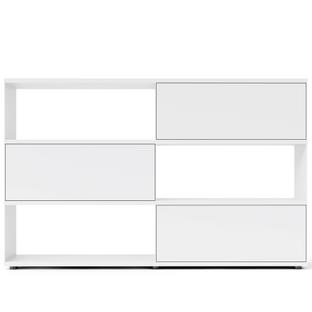 Flow Q Highboard 200 cm|126,7 cm (3 portes abattantes)|Blanc