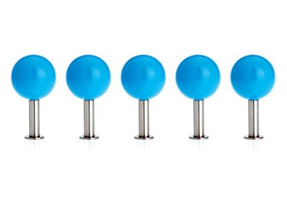 Patères Dots - Lot de 5 Aqua