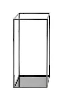 Porte-parapluie/table d'appoint Rack Carré|Chrome fumé brillant