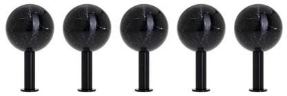 Patères Dots Stone - Lot de 5  Nero Marquina / noir