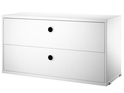 Caisson à tiroirs String System 78 x 30 cm|Laqué blanc
